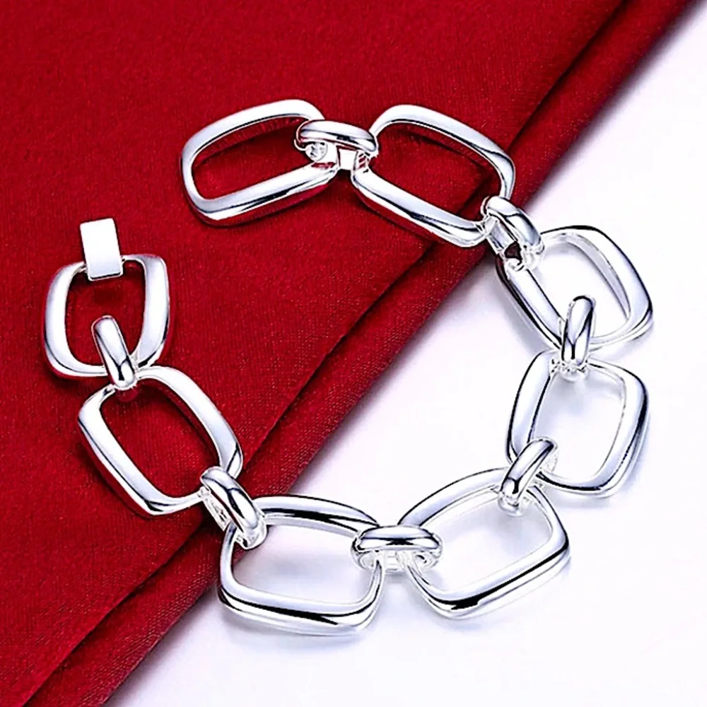 Chain Link Sterling Silver Bracelet